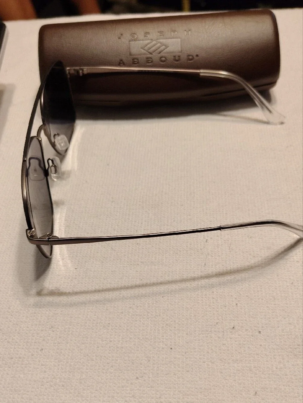 Joseph Abboud Gunmetal Aviator Sunglasses